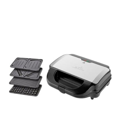 ETA | Sorento ETA315190010 | Sandwich maker | 4in1 | 900W | 4 interchangeable plates | 2 pastries | Black / Stainless steel