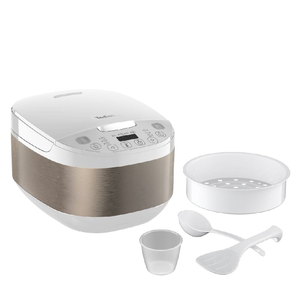 Tefal | RK622130 | Multi cooker | Simply Cook Plus | 750W | 4L | 12 programmes | Timer | White / Silver