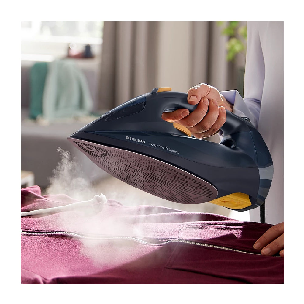 Philips | DST7060/20 7000 Series | Steam Iron | Azur Series 7000 | 3000W | Continuous steam 55 g/min | Steam boost 250 g/min | Blue / Yellow