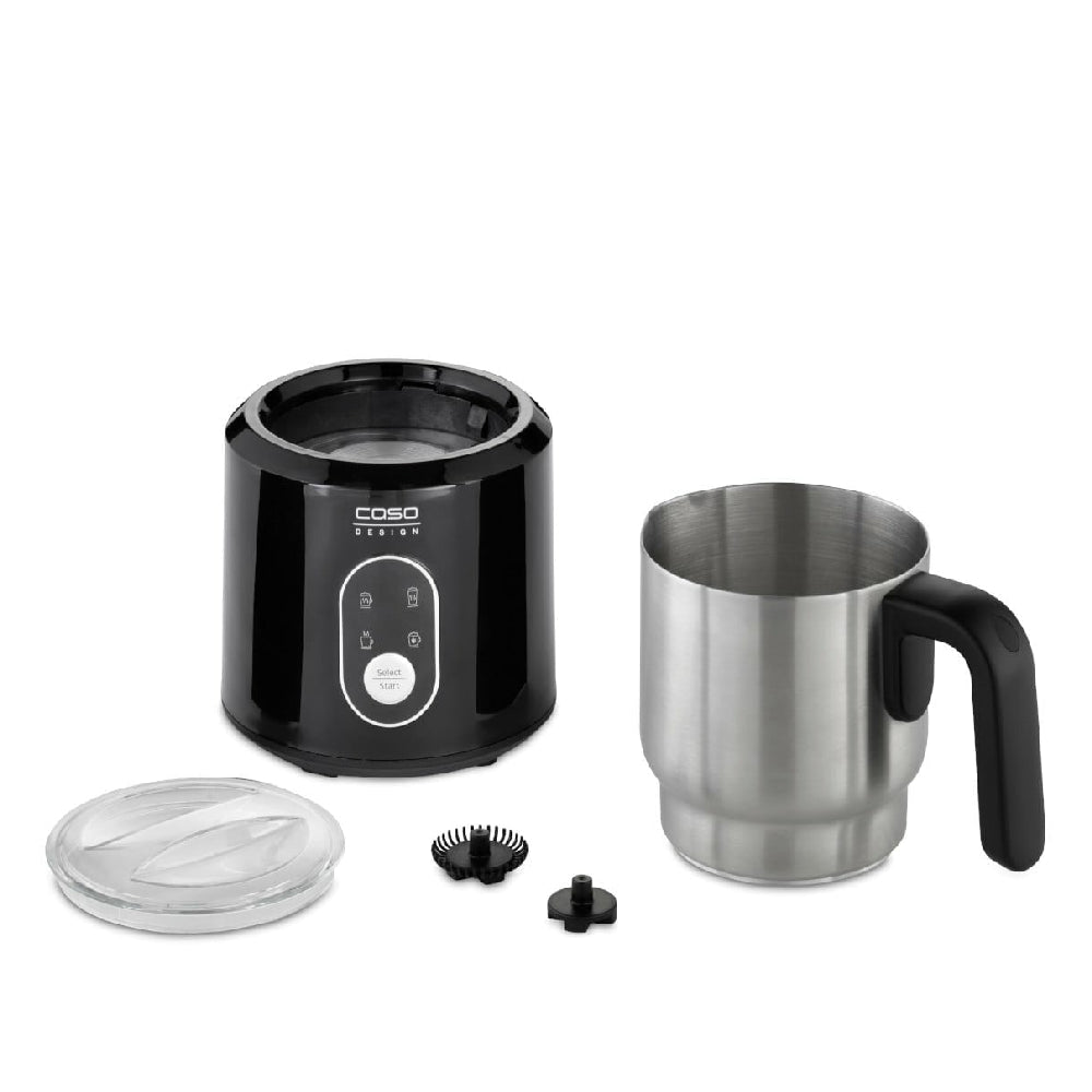 Caso Design | Crema & Choco | Milk frother | 500W | 4 functions | Hot chocolate mode | Stainless steel | Black