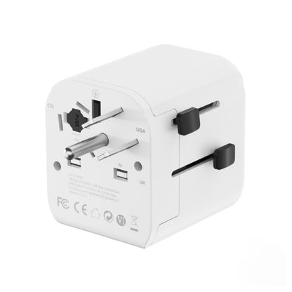 Gembird | Travel Power Plug Adapter | TPA-EU2A12-01-W | USB-A | White