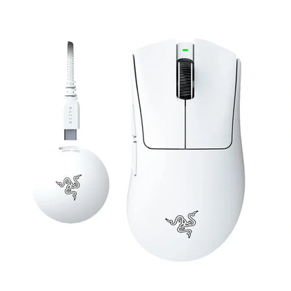Razer | DeathAdder | Mouse - ergonomic | V4 Pro | Optical | Wireless | Wired | 45000 dpi | White