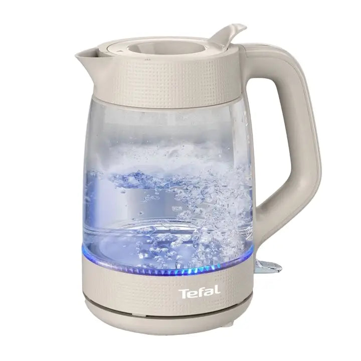 TEFAL | Kettle | KO2G0BE0 | 2 kW | 1.7 L | Heat-resistant glass | Grey | Transparent