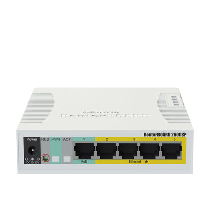 MikroTik | RouterBOARD | RB260GSP | Switch - 6 ports