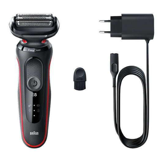 Braun | 51-R1000s | Shaver | Series 5 | Cordless | Wet & Dry | AutoSense | Black / Red