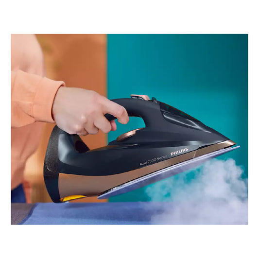 Philips | DST7510/80 | Steam Iron | Azur Series 7000 | 3200W | 55 g/min | Boost 260 g/min | Blue / Gold