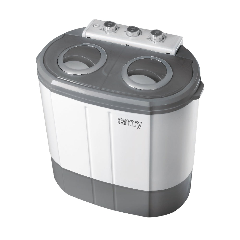 Camry | CR 8052 | Washing machine | Semi-automatic Twin Tub | Washing 3kg / Spin 1kg | 1300 RPM | White / Grey