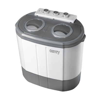 Camry | CR 8052 | Washing machine | Semi-automatic Twin Tub | Washing 3kg / Spin 1kg | 1300 RPM | White / Grey