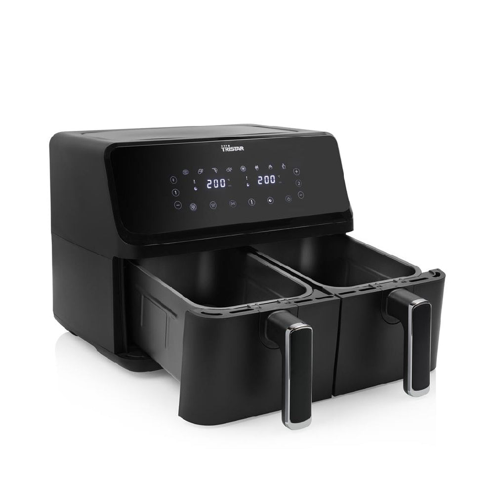 Tristar | FR-9026 | Double Basket Airfryer | 2700W | 8L (2x 4L) | 8 programs | Digital touch panel | Black