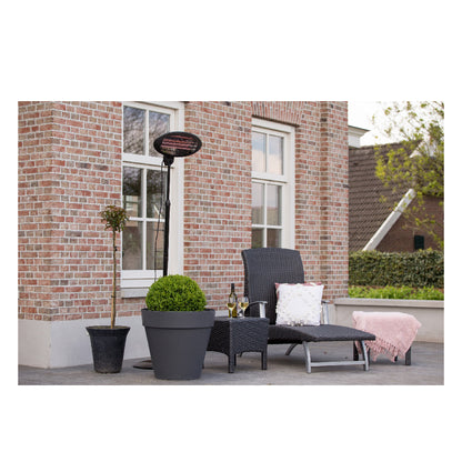 Sunred | SMQ2000A | Patio Heater | Elekra Quartz Standing | Infrared | 2000W | 3 settings | IP34 | Black