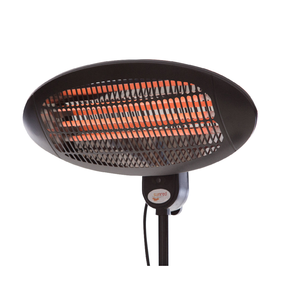 Sunred | SMQ2000A | Patio Heater | Elekra Quartz Standing | Infrared | 2000W | 3 settings | IP34 | Black