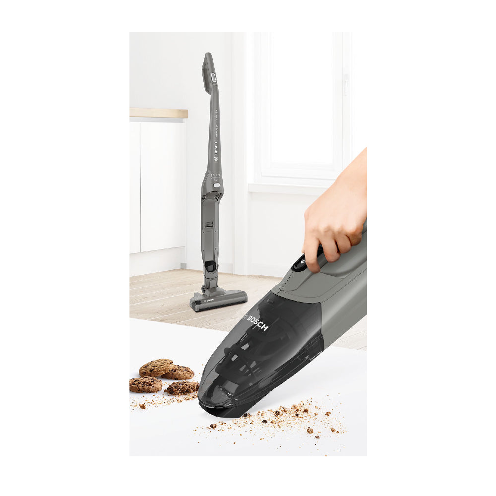 Bosch | BBHF214G | Cordless Vacuum Cleaner | Readyy'y Serie | 2 | 2-in-1 Stick / Handheld | 14.4V | Autonomy 35 min | Grey