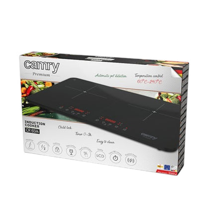 Camry Premium | CR 6514 | Induction hot plate | 2 cooking zones | 3500W | 10 settings | LCD Display | Black