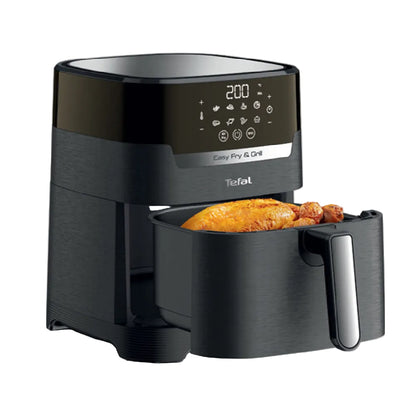 Tefal | EY505815 | Airfryer & Grill | Easy Fry and Grill | 1400W | 4.5L | 8 programs | Extra Crisp | Black