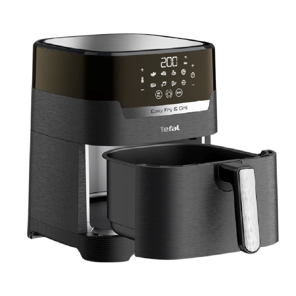 Tefal | EY505815 | Airfryer & Grill | Easy Fry and Grill | 1400W | 4.5L | 8 programs | Extra Crisp | Black