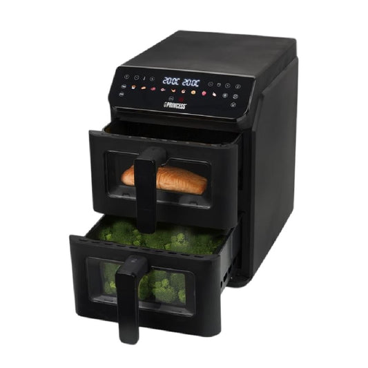 Princess | 182490 | Double Stack Airfryer | Vertical Design | 3000W | 11.2L (2x 5.6L) | 11 programs | Black