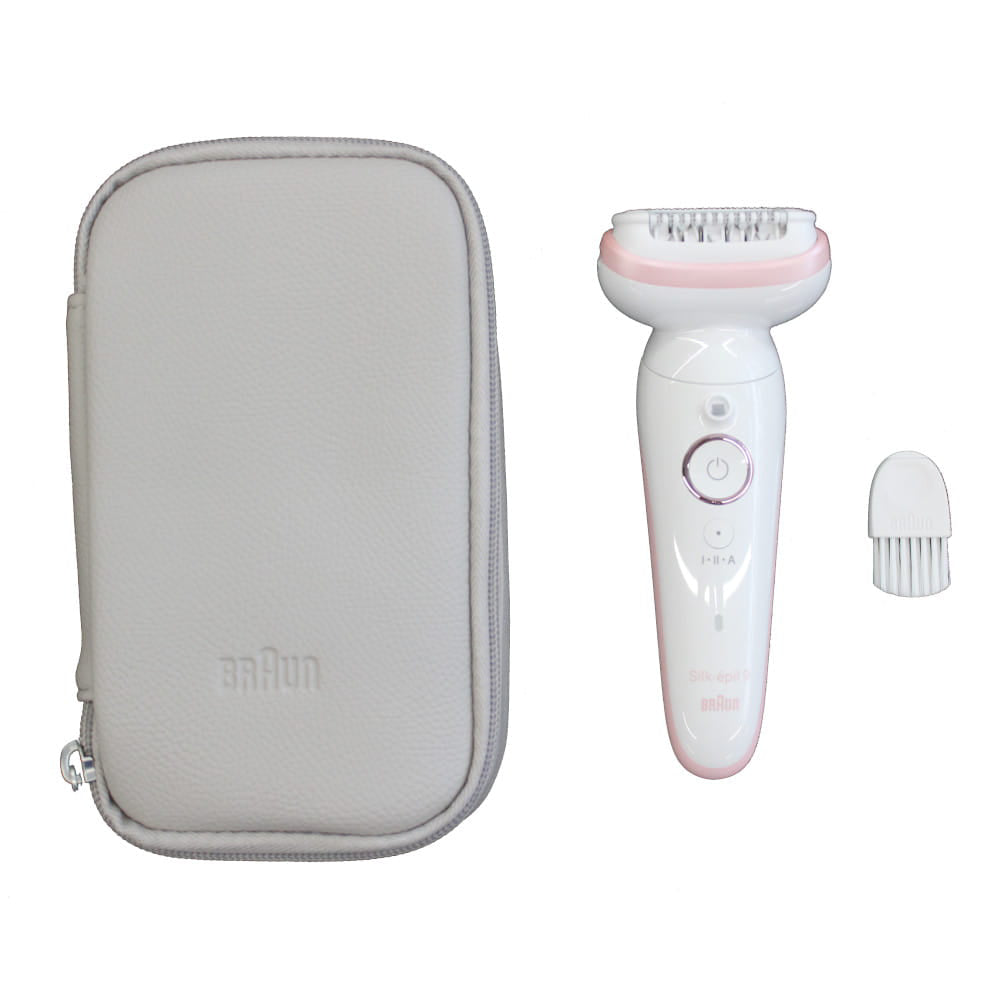 Braun | SES9000 | Epilator | 40 tweezers | 2 speeds | Wet & Dry | Operating time 50 min | White / Pink