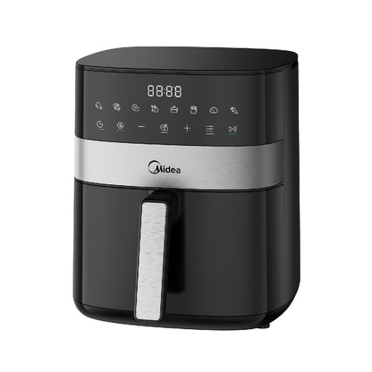 Midea | MF-CN65E black | Air fryer | 1700W | 6.5L | 8 programs | Touch Screen | Black