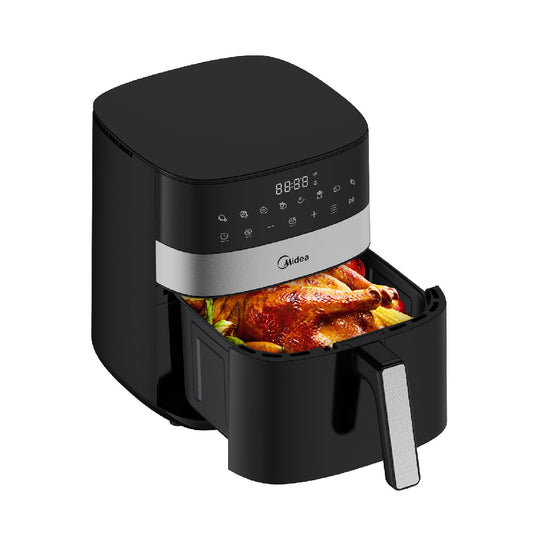 Midea | MF-CN65E black | Air fryer | 1700W | 6.5L | 8 programs | Touch Screen | Black