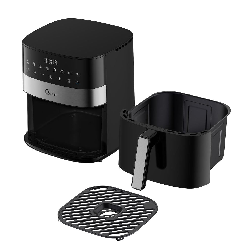 Midea | MF-CN65E black | Air fryer | 1700W | 6.5L | 8 programs | Touch Screen | Black