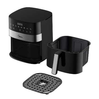 Midea | MF-CN65E black | Air fryer | 1700W | 6.5L | 8 programs | Touch Screen | Black