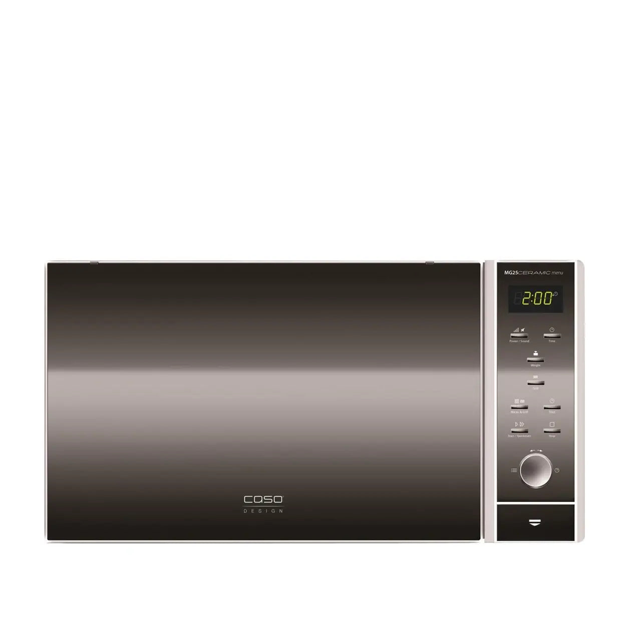 CASO Design | Microwave oven with Grill | MG25 Ceramic menu | 25 L | 900 W | Black | Silver