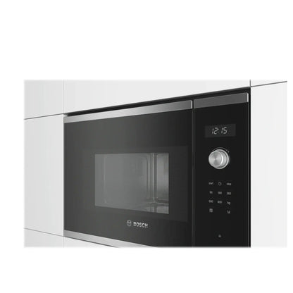 Bosch Serie | 6 | Microwave Oven | BFL524MS0 | Built-in | 20 L | 800 W | Black | Silver