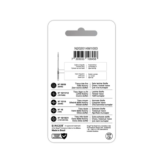 Singer | Sewing Needles | N202014M1003 | Size 14 | 10 pcs