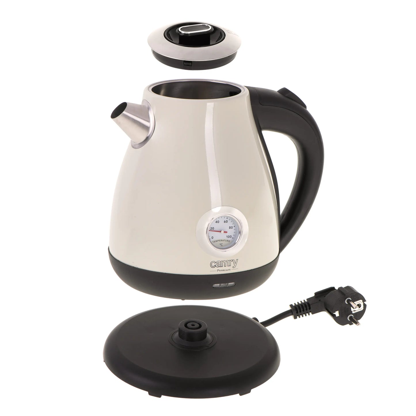 Camry | Kettle | CR 1344 | 2200 W | 1.7 L | Stainless steel | Cream