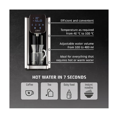 Caso | HW 666 Inox | Turbo hot water dispenser | 2.6 kW | 2.7L | Stainless steel / Black