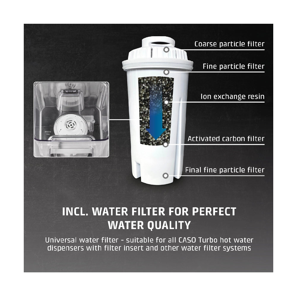 Caso | HW 666 Inox | Turbo hot water dispenser | 2.6 kW | 2.7L | Stainless steel / Black