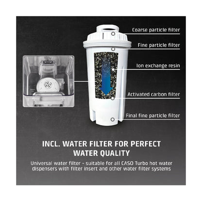 Caso | HW 666 Inox | Turbo hot water dispenser | 2.6 kW | 2.7L | Stainless steel / Black