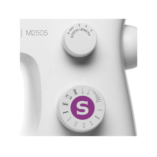 Singer | M2505 | Sewing Machine | 10 stitches | 4-step Buttonhole | Free arm | White