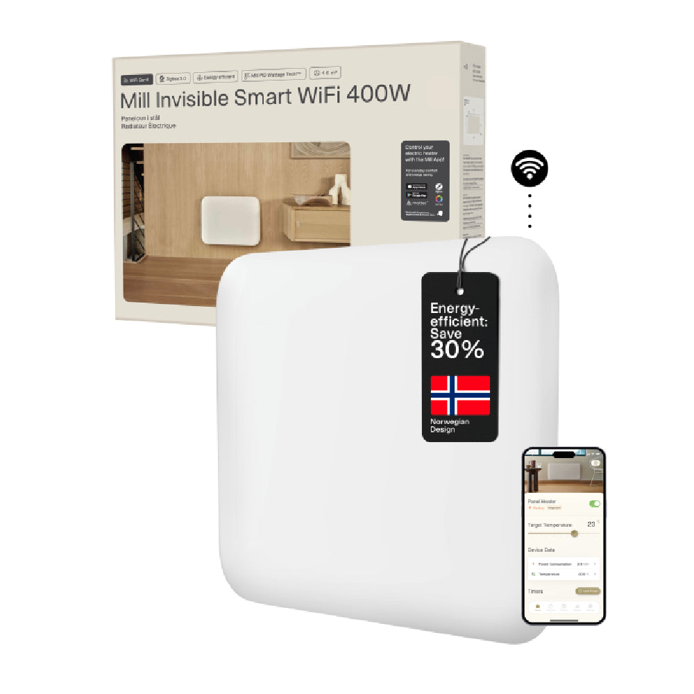 Mill | PA400WIFI4 | Panel Heater | 400W | WiFi | IPX4 | White
