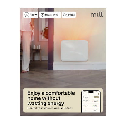 Mill | PA400WIFI4 | Panel Heater | 400W | WiFi | IPX4 | White