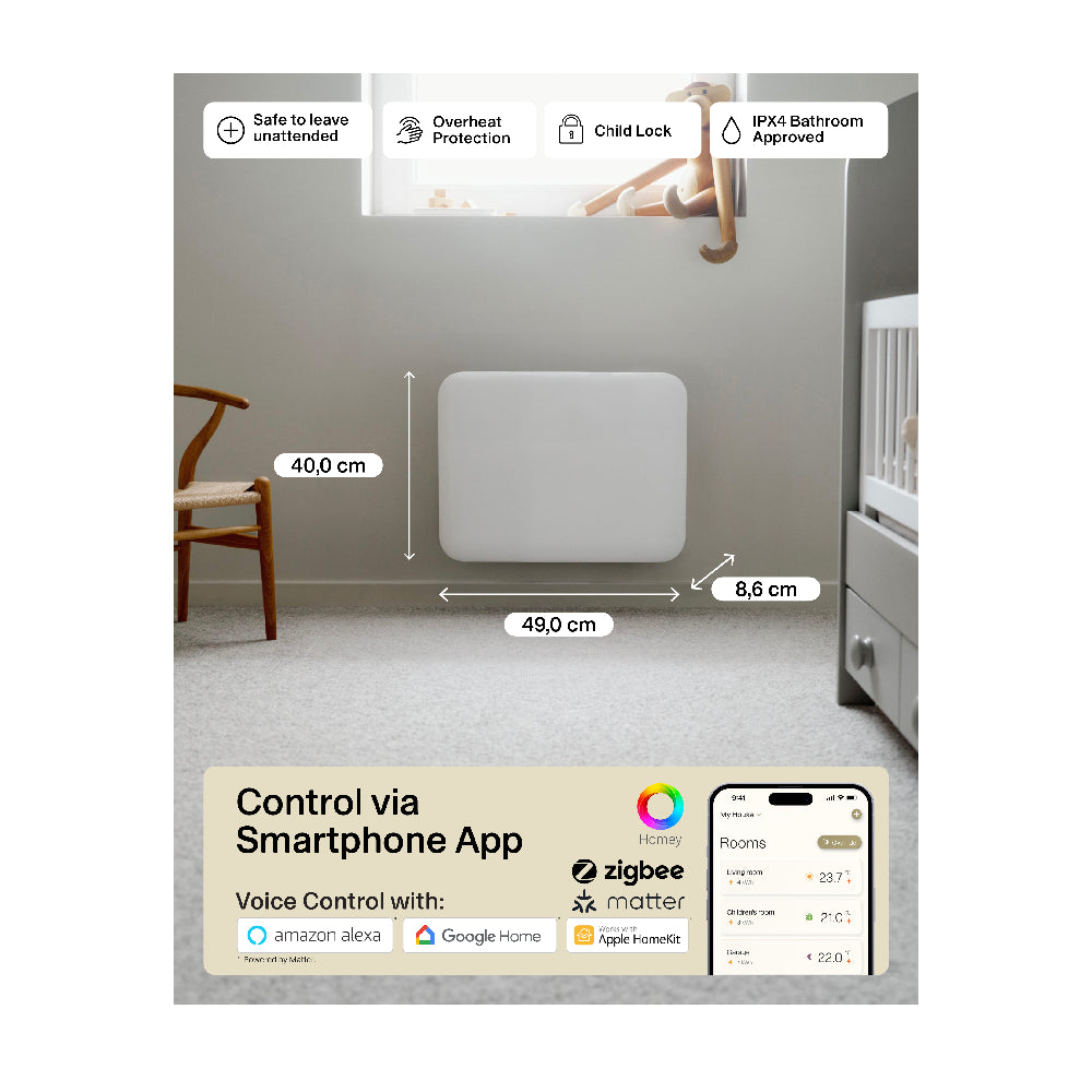Mill | PA400WIFI4 | Panel Heater | 400W | WiFi | IPX4 | White