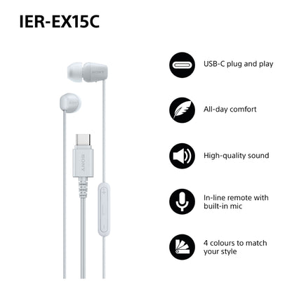 Sony | Earphones | IER-EX15C | In-Ear | USB-C