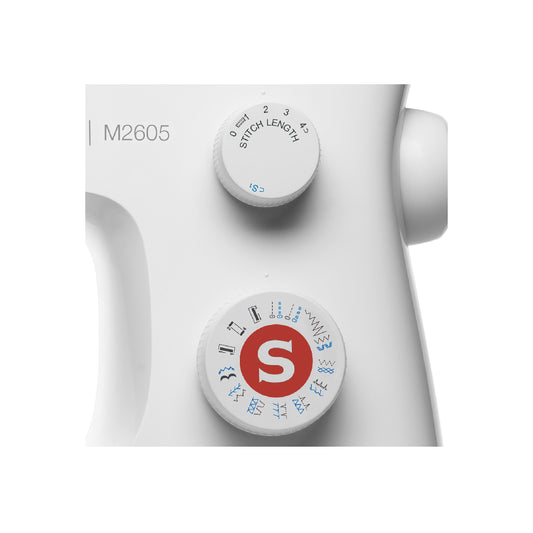 Singer | M2605 | Sewing Machine | 12 Stitches | 4-step | LED | White
