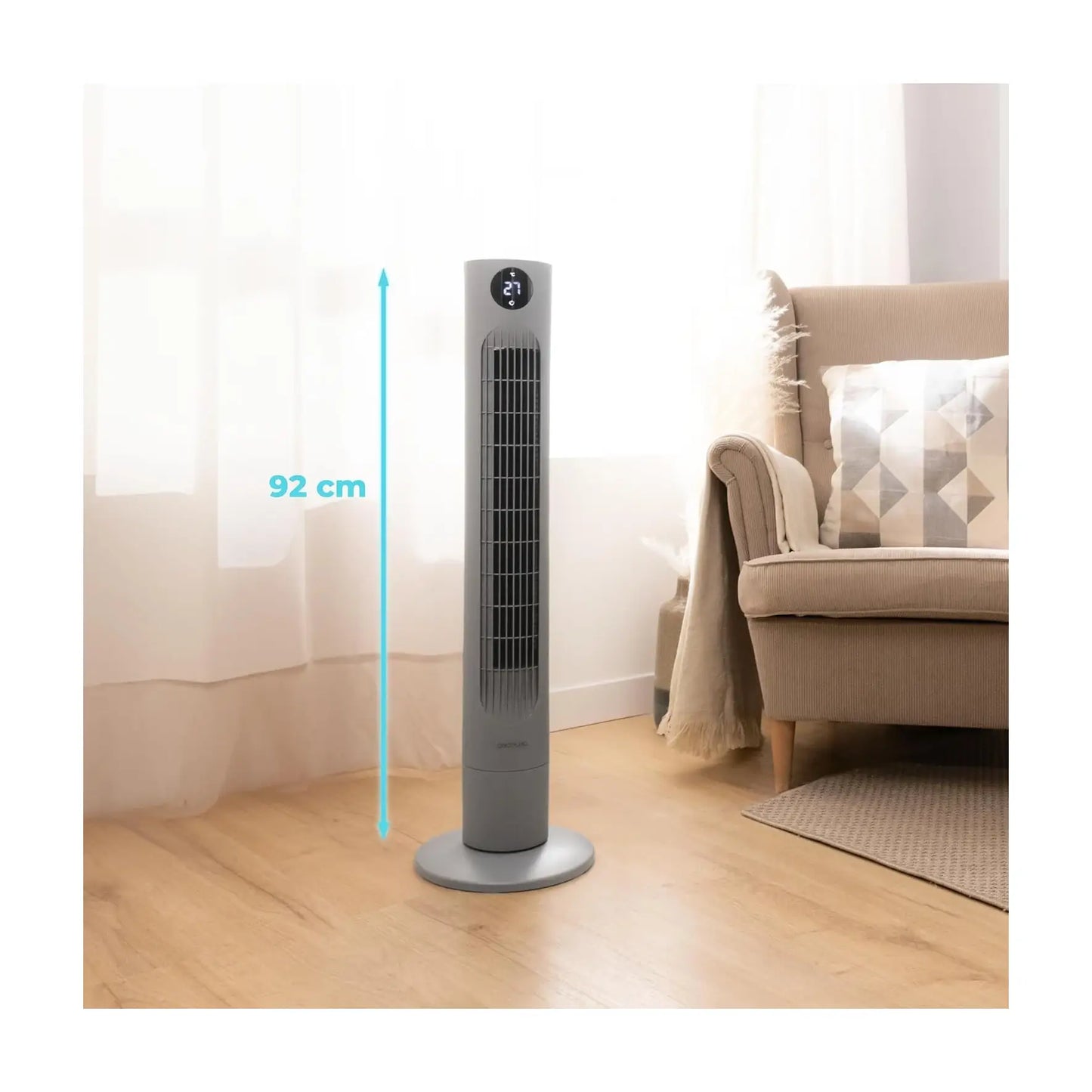 Cecotec | Cooling fan | EnergySilence 800 Skyline Smart | Tower | 60 W | Black | Grey