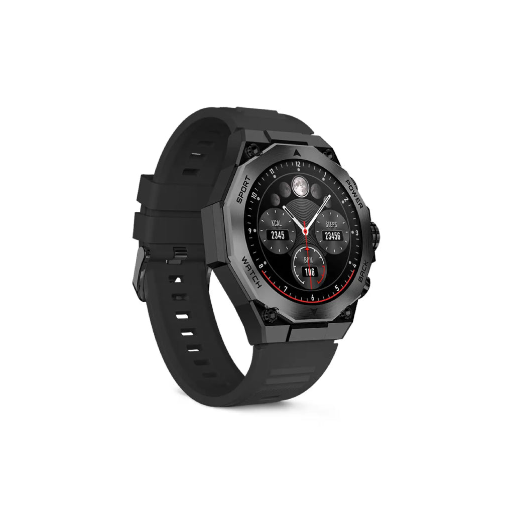 KSIX | Titanium Smartwatch | BXSW21N | 1.43" AMOLED | Bluetooth Calls | IP67 | Black