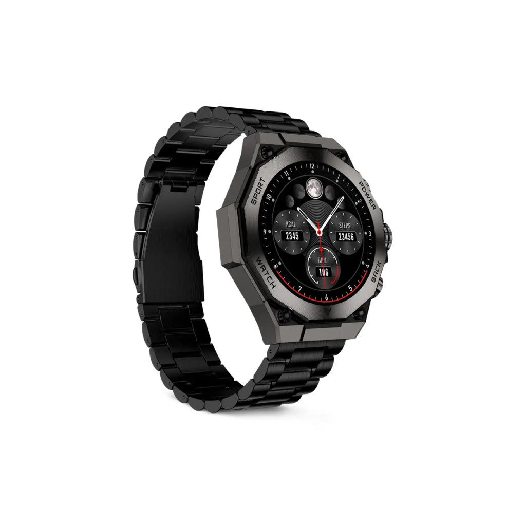 KSIX | Titanium Smartwatch | BXSW21N | 1.43" AMOLED | Bluetooth Calls | IP67 | Black