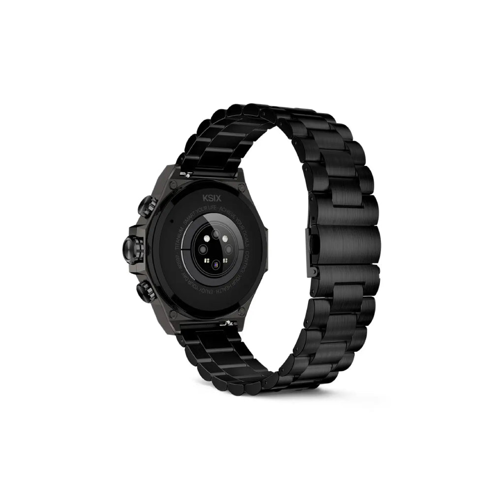 KSIX | Titanium Smartwatch | BXSW21N | 1.43" AMOLED | Bluetooth Calls | IP67 | Black