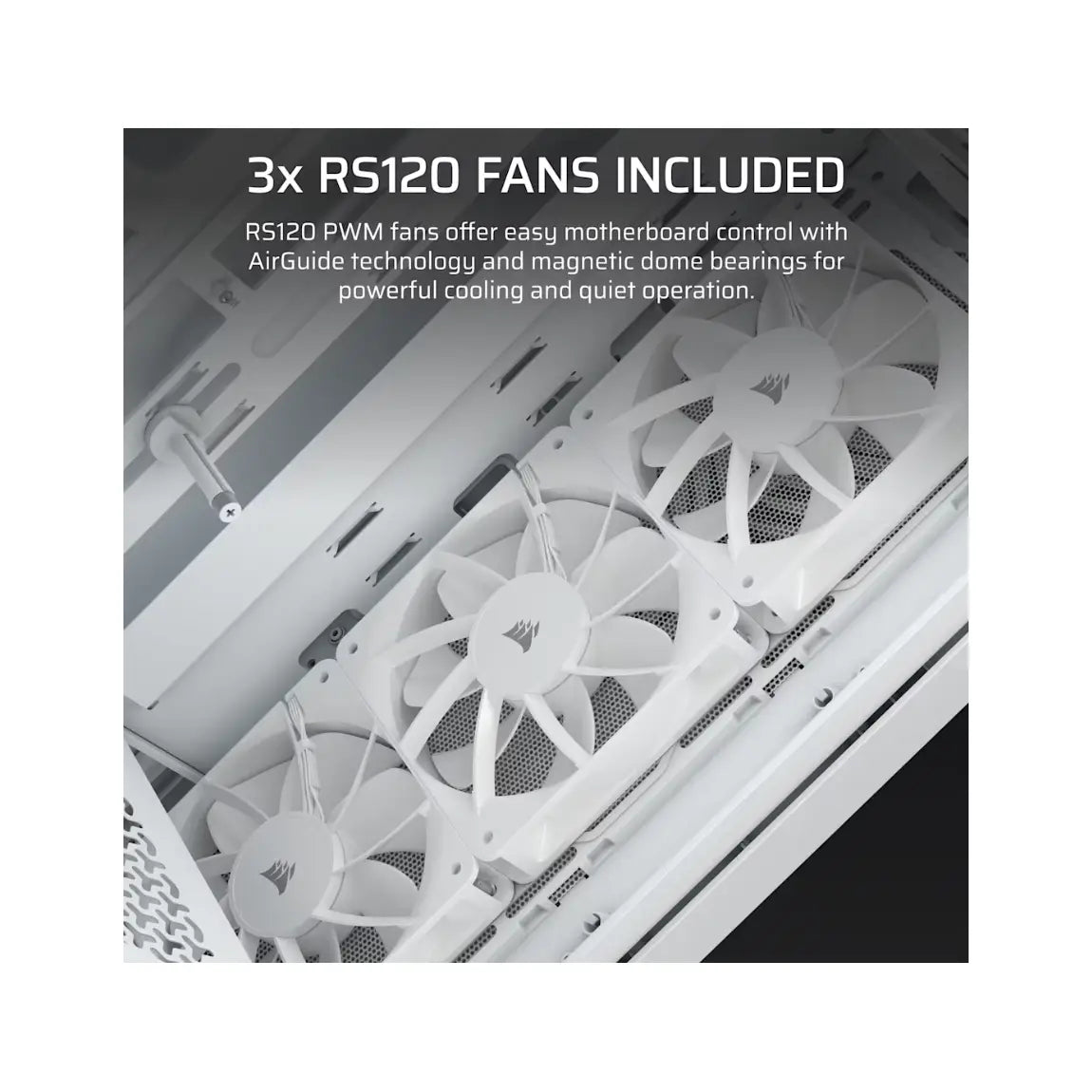Corsair | PC Case | 3200D RS | Mid-Tower | White