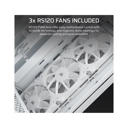 Corsair | PC Case | 3200D RS | Mid-Tower | White