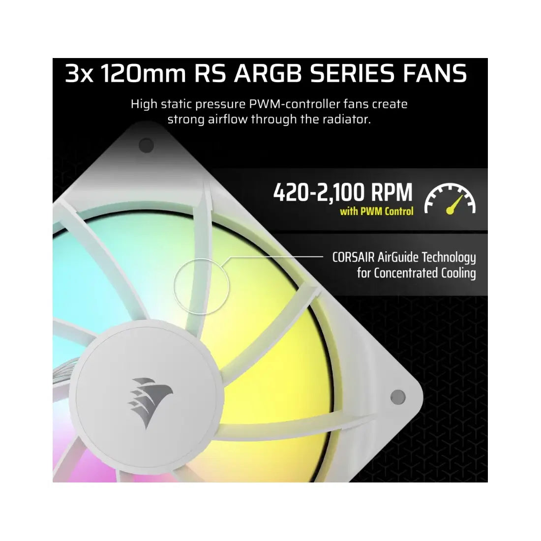 Corsair | Liquid CPU Cooler | 360 RS ARGB | White