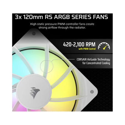 Corsair | Liquid CPU Cooler | 360 RS ARGB | White