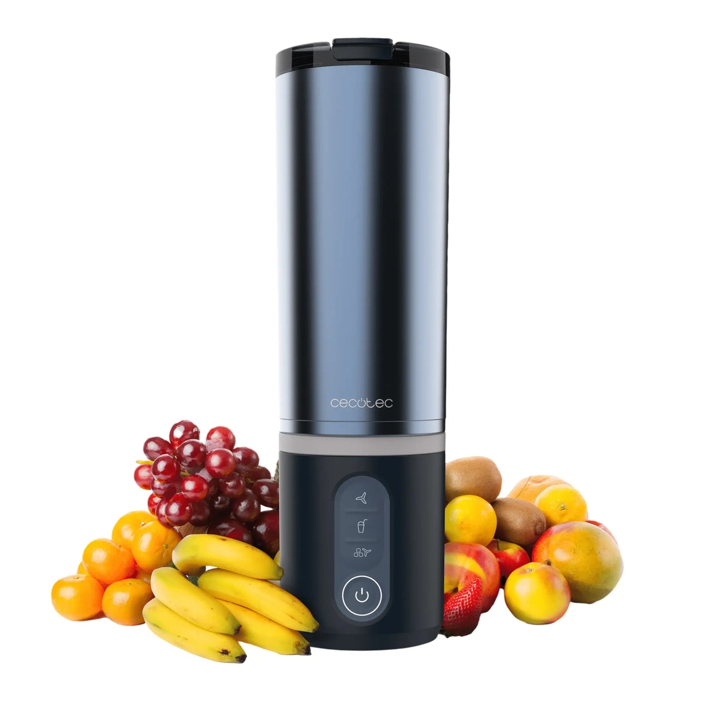 Cecotec | Blender | Power Titanium Shake2Go | Portable | 180 W | 0.6 L | Dark Steel