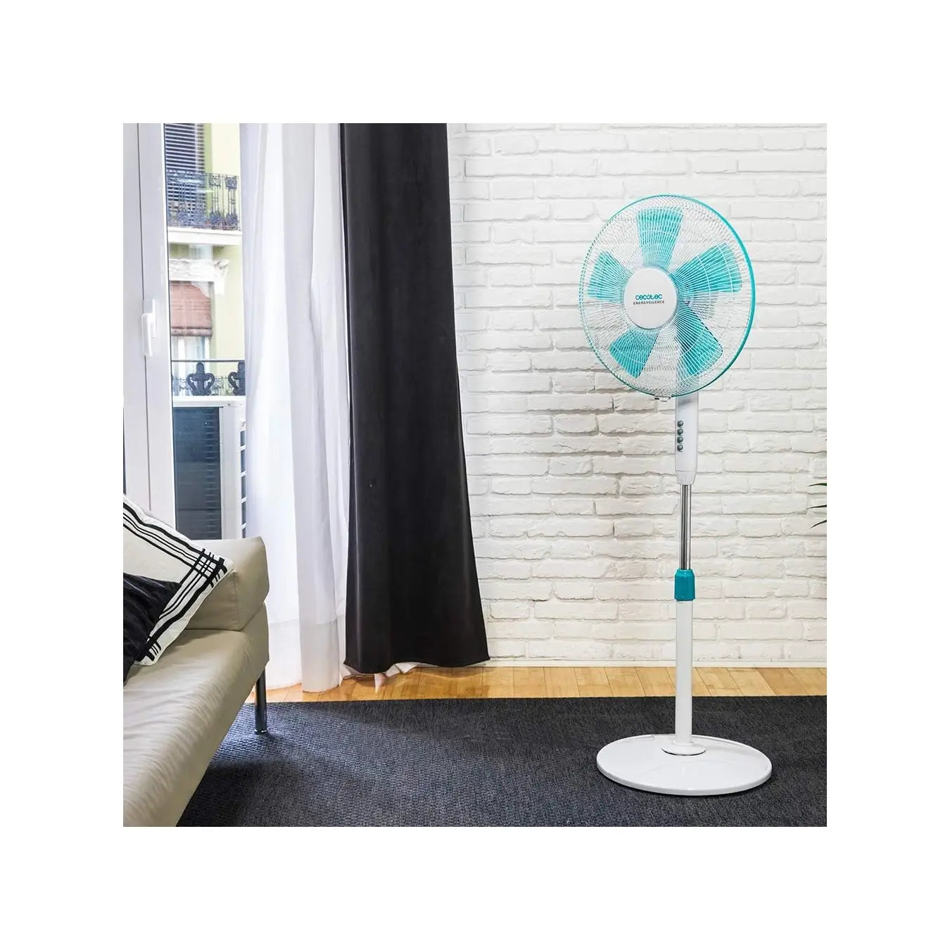 Cecotec | Cooling fan | EnergySilence 500 | Floor-standing | 40 W | Blue | Silver | White