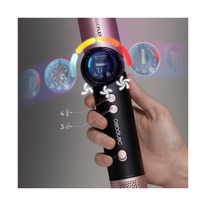 Cecotec | Hair dryer/hair styler | AirGlam 14in1 Flex | 1400 W | Black