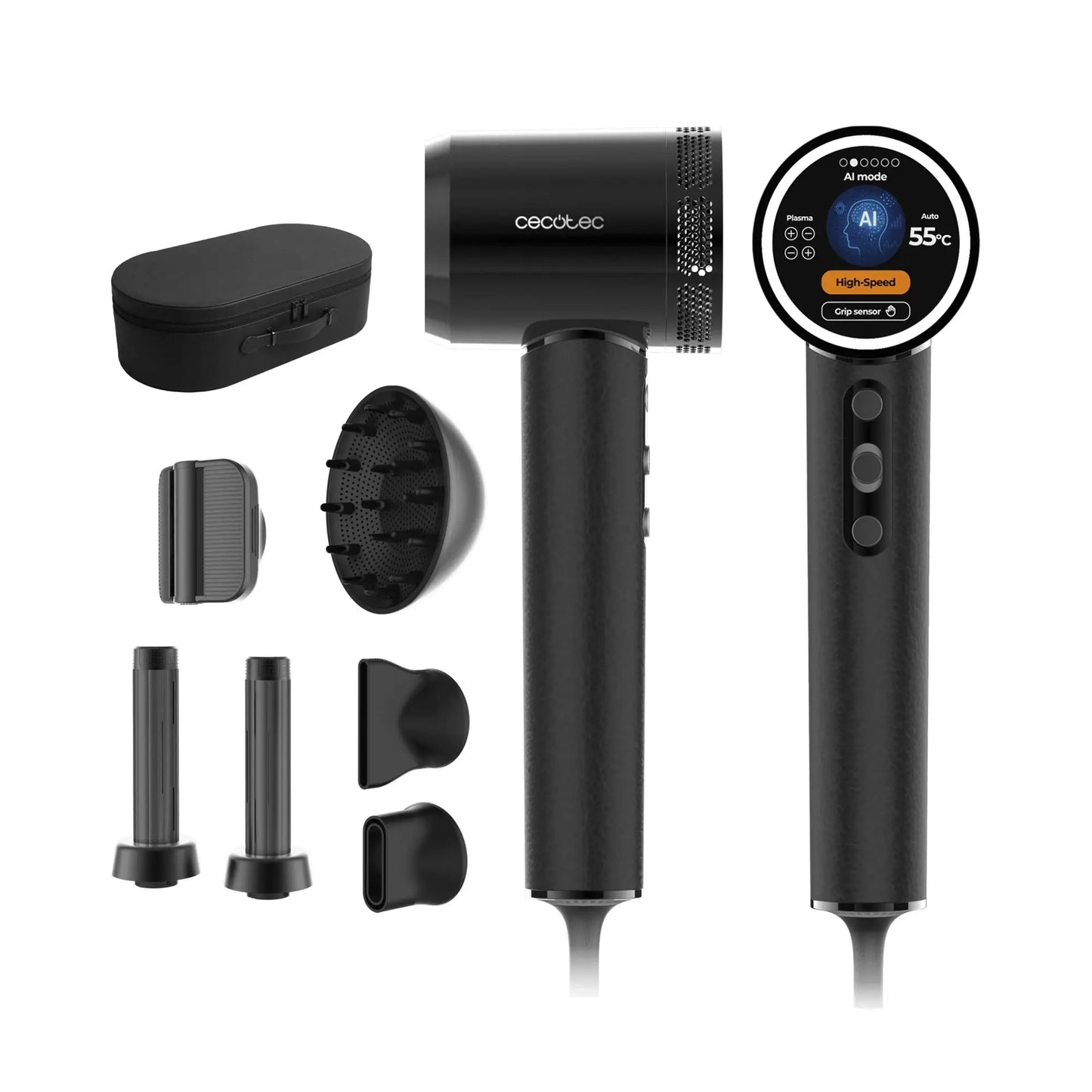 Cecotec | Hair Dryer | DryGlam Waves i-Sensor Pro | 1600 W | Black